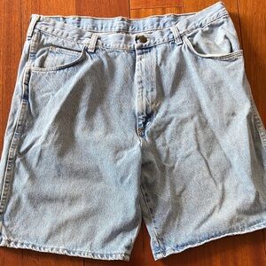 Vintage Wrangler Men's Light Blue Jean Shorts